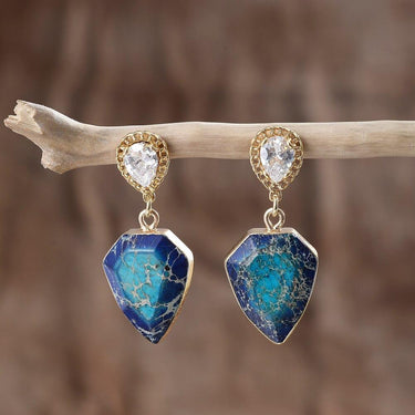 Blue Shield Jasper Earrings-Your Soul Place